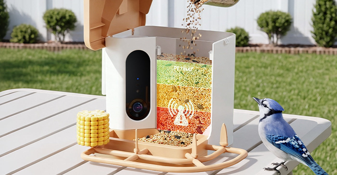 Refilling the seed hopper while the app reports the grain level