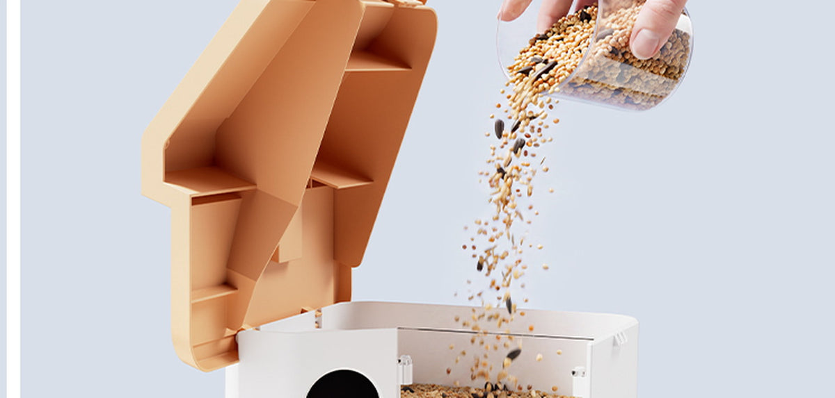 Step 2: pour in the bird food